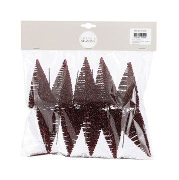SET 10 ALBERI PICK ROSSO 16X5CM
