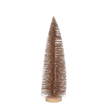 ALBERO DA TAVOLO GLITTERATO MARRONE D. 12CM H. 40CM