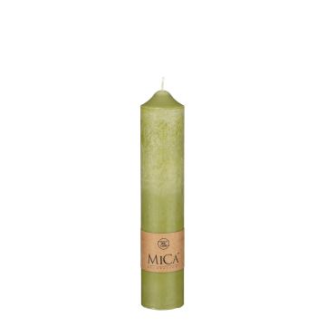CANDELA PILAR VERDE D 5 H 25CM