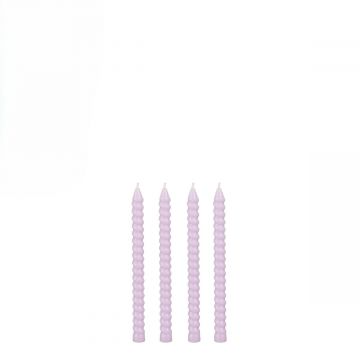 SET 4 CANDELE TWIST LILLA DIAM. 1.4