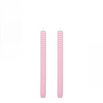SET 2 CANDELE TWIST ROSA DIAM. 2.4