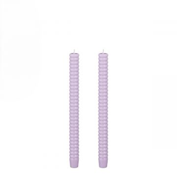 SET 2 CANDELE TWIST LILLA DIAM. 2.4