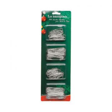 SET 300 GANCI METALLIZZATI PER PALLINE DI NATALE