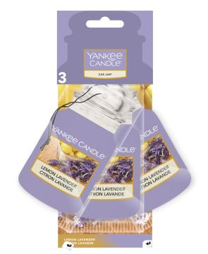 YANKEE CANDLE - SET 3 CAR JAR LEMON LAVENDER