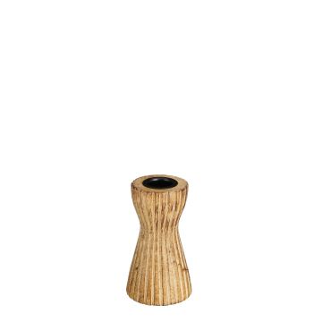 PORTA CANDELA INDIANA IN LEGNO DI MANGO DIAM. 6 H. 10CM