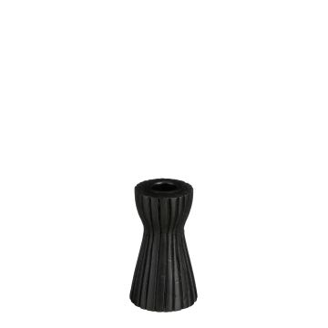 PORTA CANDELA INDIANA IN LEGNO DI MANGO DIAM. 6 H. 10CM NERO