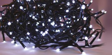 LUCI DI NATALE 1200 LED A GRAPPOLO BIANCO FREDDO CON ADATTATORE 24+5MT