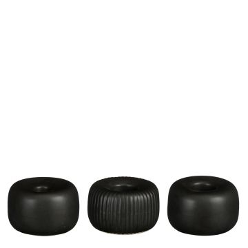 PORTA CANDELA NERO DIAM. 6.5 ASSORTITO