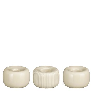 PORTA CANDELA BIANCO DIAM. 6.5 ASSORTITO