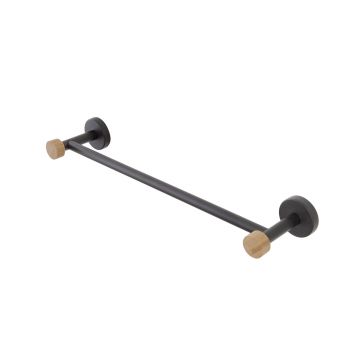 PORTA ASCIUGAMANI 40CM NERO LINEA HAITI