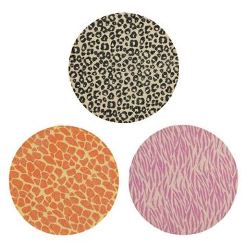 TOVAGLIETTA ROTONDA LEOPARDATA DIAM. CM 38 ASSORTITO