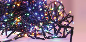 LUCI DI NATALE 1200 LED A GRAPPOLO MULTICOLOR CON ADATTATORE 24+5MT