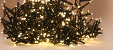 LUCI DI NATALE 1500 LED A GRAPPOLO BIANCO CALDO CON ADATTATORE 30+5MT