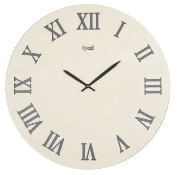 OROLOGIO DA PARETE BIANCO PERLA E ANTRACITE DIAM. 50CM 