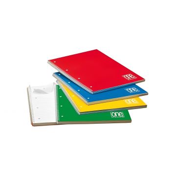 ONE COLOR - QUADERNO AD ANELLI 140 FOGLI A4 QUADRETTI ASSORTITO