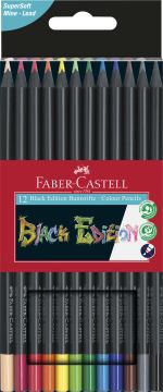 FABER CASTELL - BLACK EDISTION ASTUCCIO 12 MATITE COLORATE 