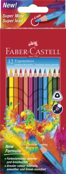 FABER CASTELL - ERGONOMICS ASTUCCIO CON 12 MATITE COLORATE 