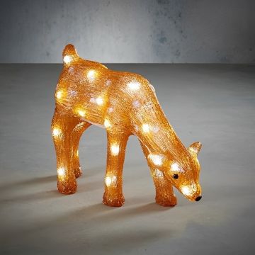 RENNA IN ACRILICO 30 LED LUCE FREDDA IP44 C/TIMER 39X13CM H 25CM