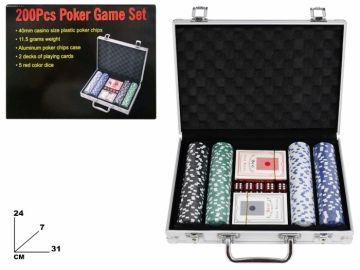 VALIGETTA 200 POKER CHIPS/CARTE RAMINO