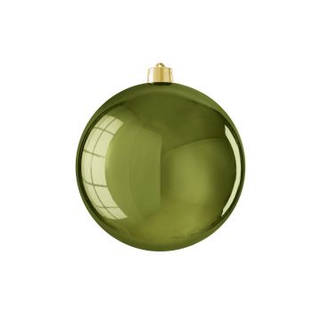 PALLA DI NATALE IN PLASTICA VERDE LUCIDA DIAM. 20CM