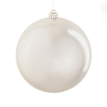 SFERA DI PLASTICA DIAM. 20CM COLOR BIANCO PERLATO