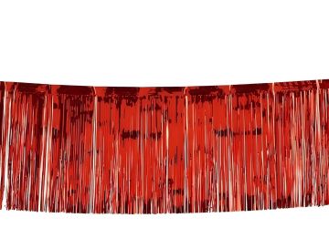 FESTONE CON CAPELLI D'ANGELO ROSSO LUCIDI L 3MT H 30CM