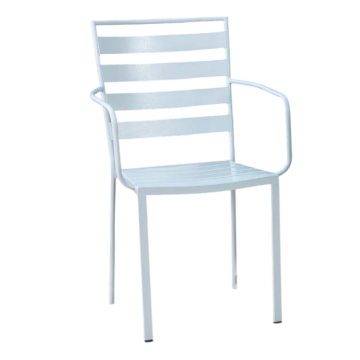 SEDIA MOD. SANTORINI EVO IN ACCIAIO BIANCO