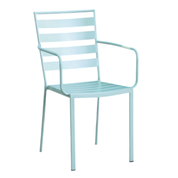 SEDIA MOD. SANTORINI EVO IN ACCIAIO VERDE MENTA
