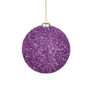 SFERA DI PLASTICA DIAM. 15CM LILLA GLITTERATO