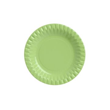 SET 10 PIATTI DI CARTA VERDE ACIDO DIAM. 18CM 