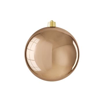 SFERA DI PLASTICA DIAM. 20CM COLOR NOCCIOLA LUCIDO