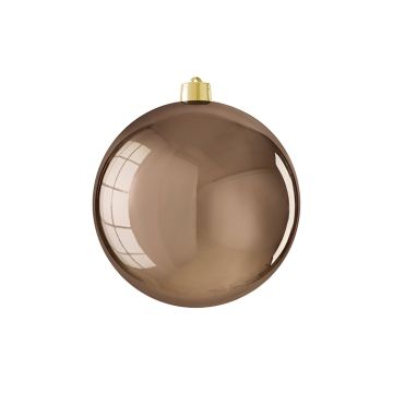 SFERA DI PLASTICA DIAM. 20CM COLOR MARRONE LUCIDO