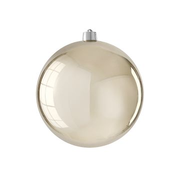 SFERA DI PLASTICA DIAM. 25CM COLORE CHAMPAGNE LUCIDO