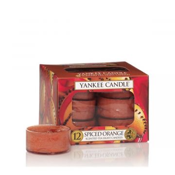 YANKEE CANDLE - 12 TEA LIGHT PROFUMATE SPICED ORANGE