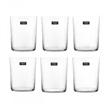 SET 6  BICCHIERI DA ACQUA LINEA GARY IN VETRO TRASPARENTE 56CL 