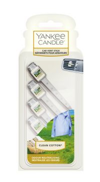 YANKEE CANDLE - STICK PER AUTO CLEAN COTTON