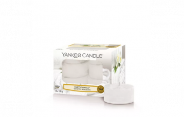 YANKEE CANDLE - 12 TEA LIGHT FLUFFY TOWELS