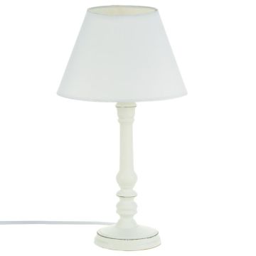 LAMPADA DA TAVOLO LEO IN METALLO E PVC DIAM.20 H.36 CM BIANCO