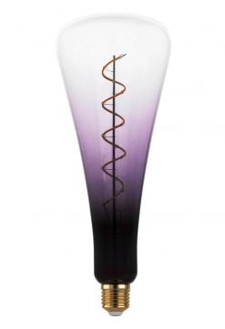 LAMPADINA A LED T110 VIOLA FUMÈ D. 11CM - E27 1X4W 1800k