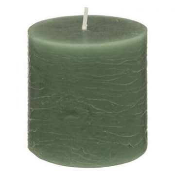 CANDELA ROTONDA OLIA VERDE EUCALIPTO D 6.7 X H 7CM