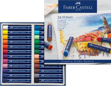 FABER CASTELL - ASTUCCIO 24 PASTELLI COLORATI OLIO CREATIVE