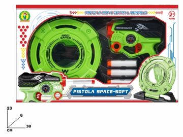 PISTOLA SPACE-SOFT CON FRECCE E BERSAGLI