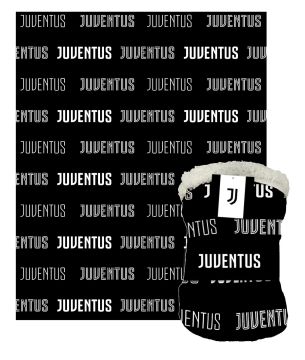 PLAID AGNELLATO JUVENTUS CON BANDEROLL 130X160CM