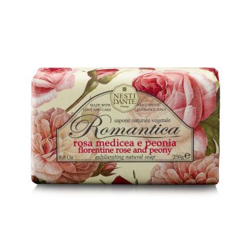 NESTI DANTE - SAPONE ROMANTICA 250GR ROSA MEDICEA & PEONIA