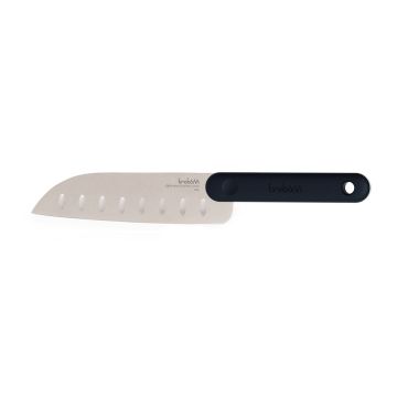 COLTELLO DA CUCINA SANTOKU KNIFE IN ACCIAIO INOX MANICO NERO