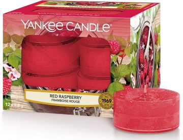 YANKEE CANDLE - 12 TEA LIGHT PROFUMATE RED RASPBERRY