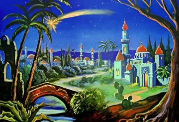 FONDALE ARABO SU CARTONCINO 70X100CM