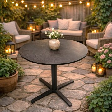 TAVOLO TONDO DA ESTERNO DIAM. CM 70 ALLUMINIO ANTRACITE