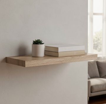 MENSOLA A MURO FIXY IN MDF CM 60X23.5 ROVERE NATURALE 