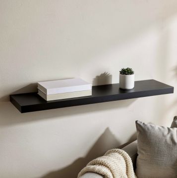 MENSOLA A MURO FIXY IN MDF CM 80X23.5 NERO